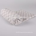 White And Grey Woven 100% Silk Wholesale Throw Blanket